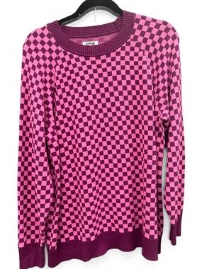 Future Pink Checkerboard Crewneck Sweater